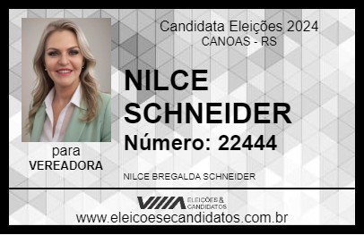 Candidato NILCE SCHNEIDER 2024 - CANOAS - Eleições