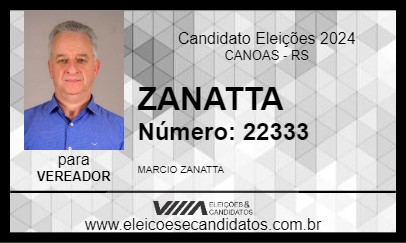 Candidato ZANATTA 2024 - CANOAS - Eleições