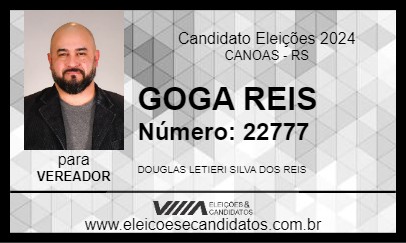 Candidato GOGA REIS 2024 - CANOAS - Eleições