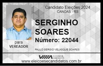 Candidato SERGINHO SOARES 2024 - CANOAS - Eleições