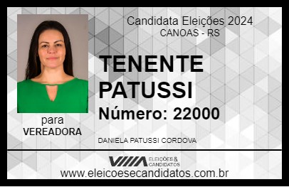 Candidato TENENTE PATUSSI 2024 - CANOAS - Eleições