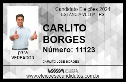 Candidato CARLITO BORGES 2024 - ESTÂNCIA VELHA - Eleições