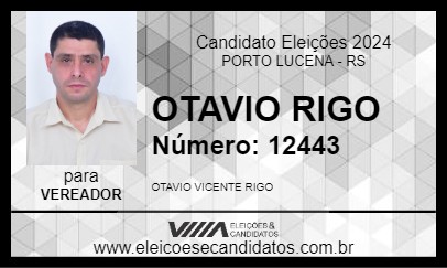 Candidato OTAVIO RIGO 2024 - PORTO LUCENA - Eleições