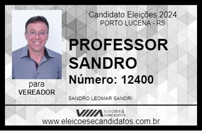 Candidato PROFESSOR SANDRO 2024 - PORTO LUCENA - Eleições