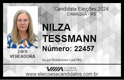 Candidato NILZA TESSMANN 2024 - CAMAQUÃ - Eleições