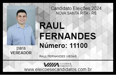 Candidato RAUL FERNANDES 2024 - NOVA SANTA RITA - Eleições