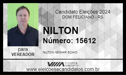 Candidato NILTON 2024 - DOM FELICIANO - Eleições