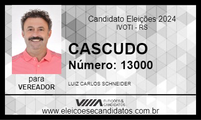 Candidato CASCUDO 2024 - IVOTI - Eleições