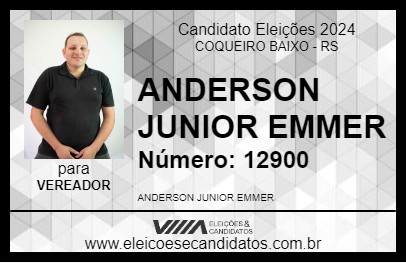 Candidato ANDERSON JUNIOR EMMER 2024 - COQUEIRO BAIXO - Eleições