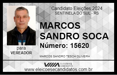 Candidato MARCOS SANDRO SOCA 2024 - SENTINELA DO SUL - Eleições