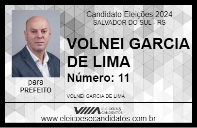 Candidato VOLNEI GARCIA DE LIMA 2024 - SALVADOR DO SUL - Eleições