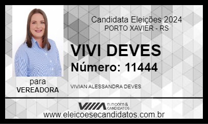 Candidato VIVI DEVES 2024 - PORTO XAVIER - Eleições