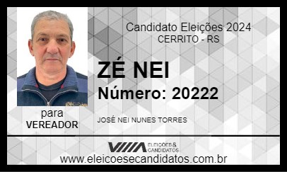 Candidato ZÉ NEI 2024 - CERRITO - Eleições