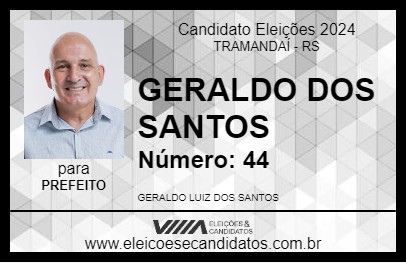 Candidato GERALDO DOS SANTOS 2024 - TRAMANDAÍ - Eleições