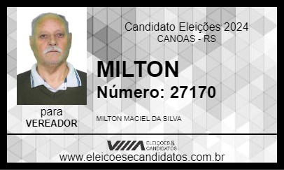 Candidato MILTON 2024 - CANOAS - Eleições