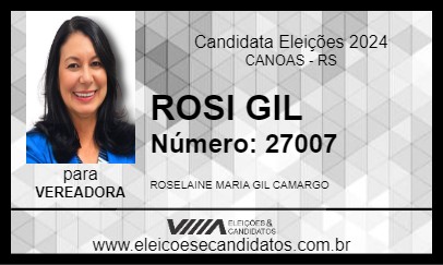 Candidato ROSI GIL 2024 - CANOAS - Eleições