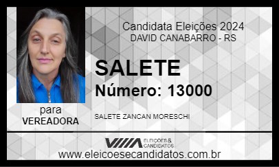 Candidato SALETE 2024 - DAVID CANABARRO - Eleições