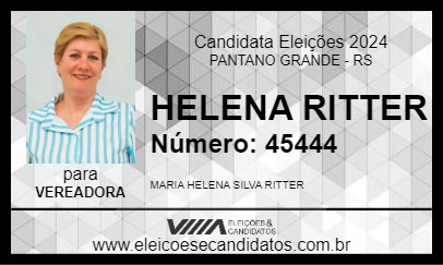 Candidato HELENA RITTER 2024 - PANTANO GRANDE - Eleições