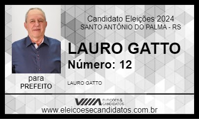 Candidato LAURO GATTO 2024 - SANTO ANTÔNIO DO PALMA - Eleições