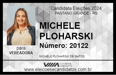 Candidato MICHELE PLOHARSKI 2024 - PANTANO GRANDE - Eleições