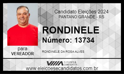 Candidato RONDINELE 2024 - PANTANO GRANDE - Eleições