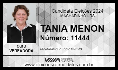 Candidato TANIA MENON 2024 - MACHADINHO - Eleições