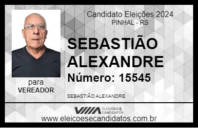 Candidato SEBASTIÃO ALEXANDRE 2024 - PINHAL - Eleições