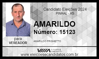 Candidato AMARILDO 2024 - PINHAL - Eleições