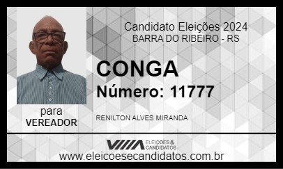 Candidato CONGA 2024 - BARRA DO RIBEIRO - Eleições