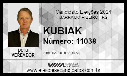 Candidato KUBIAK 2024 - BARRA DO RIBEIRO - Eleições