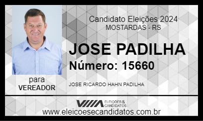 Candidato JOSE PADILHA 2024 - MOSTARDAS - Eleições