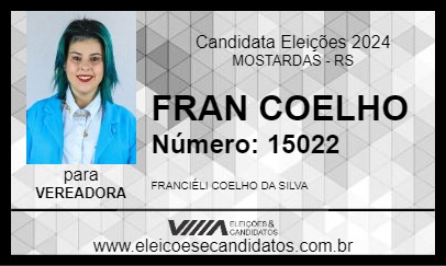 Candidato FRAN COELHO 2024 - MOSTARDAS - Eleições