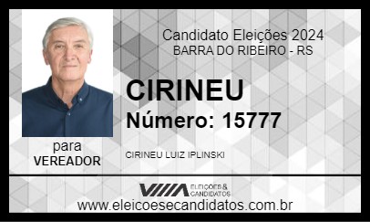 Candidato CIRINEU 2024 - BARRA DO RIBEIRO - Eleições