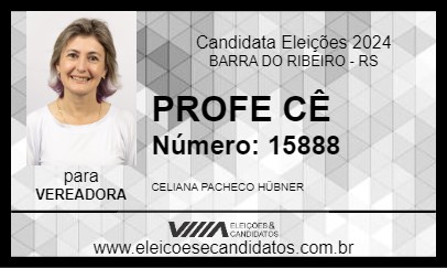 Candidato PROFE CÊ 2024 - BARRA DO RIBEIRO - Eleições