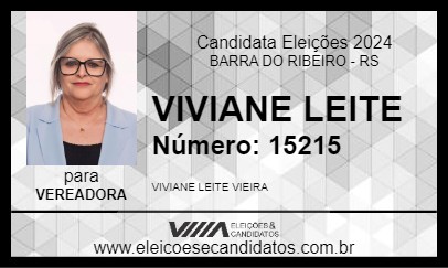 Candidato VIVIANE LEITE 2024 - BARRA DO RIBEIRO - Eleições