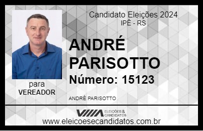 Candidato ANDRÉ PARISOTTO 2024 - IPÊ - Eleições