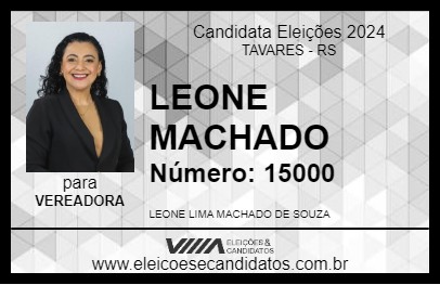 Candidato LEONE MACHADO 2024 - TAVARES - Eleições