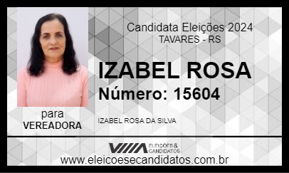 Candidato IZABEL ROSA 2024 - TAVARES - Eleições