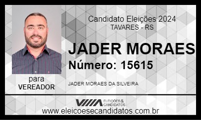 Candidato JADER MORAES 2024 - TAVARES - Eleições