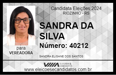 Candidato SANDRINHA 2024 - RIOZINHO - Eleições