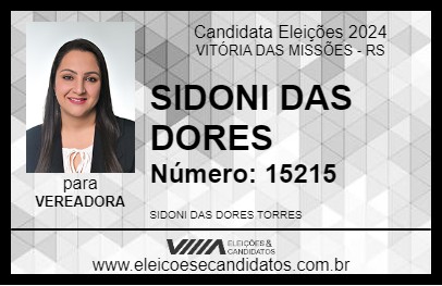 Candidato SIDONI DAS DORES 2024 - VITÓRIA DAS MISSÕES - Eleições