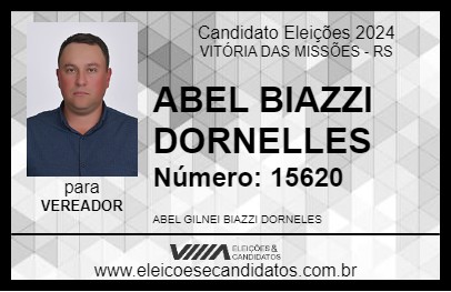 Candidato ABEL BIAZZI DORNELLES 2024 - VITÓRIA DAS MISSÕES - Eleições