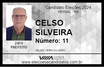 Candidato CELSO SILVEIRA 2024 - HERVAL - Eleições