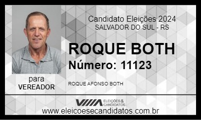 Candidato ROQUE BOTH 2024 - SALVADOR DO SUL - Eleições