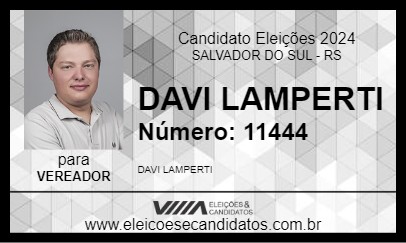 Candidato DAVI LAMPERTI 2024 - SALVADOR DO SUL - Eleições