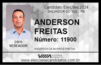 Candidato ANDERSON FREITAS 2024 - SALVADOR DO SUL - Eleições