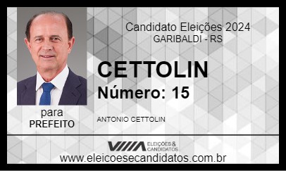 Candidato CETTOLIN 2024 - GARIBALDI - Eleições