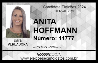 Candidato ANITA HOFFMANN 2024 - HERVAL - Eleições