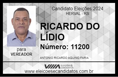 Candidato RICARDO DO LÍDIO 2024 - HERVAL - Eleições