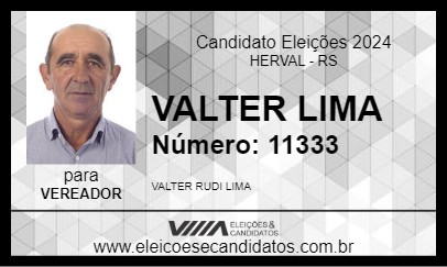 Candidato VALTER LIMA 2024 - HERVAL - Eleições